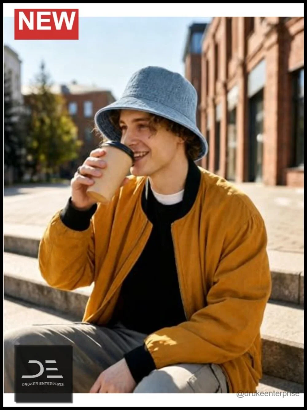 100% Cotton Bucket Hat with Adjustable Drawstring - Unisex Sun Hat for Beach